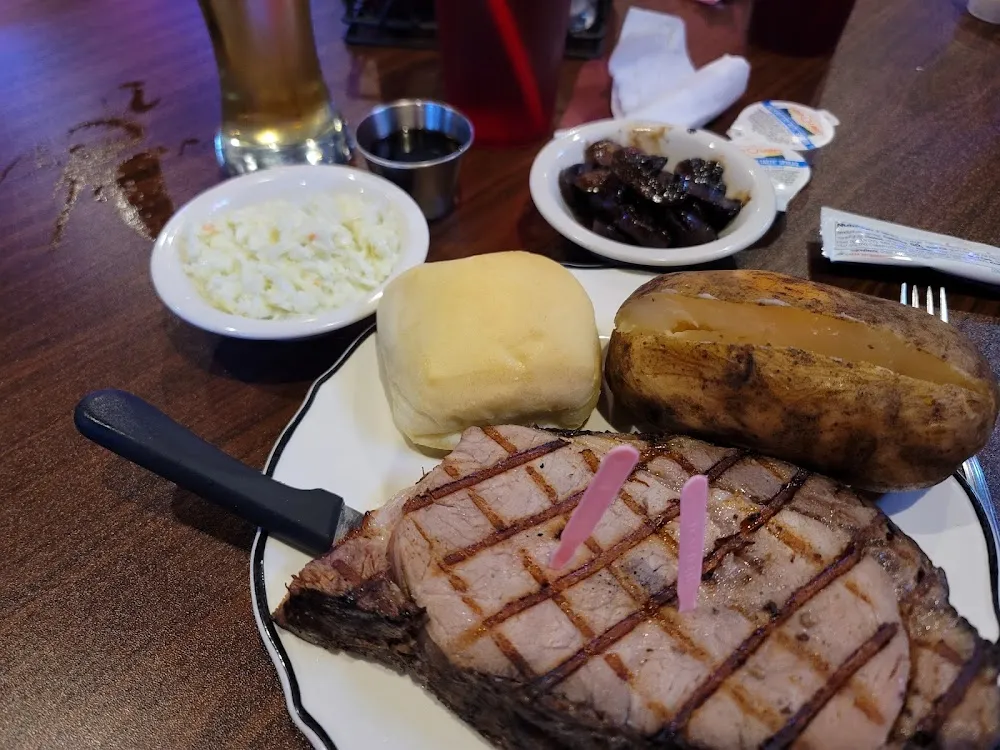 King Cut Prime Rib with Bcoleslaw and Mushrooms